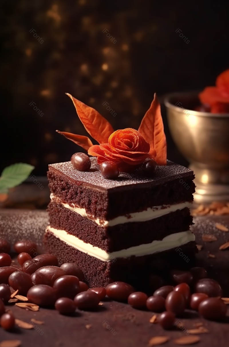 酸浆巧克力蛋糕可可巧克力蛋糕夹心慕斯奶油甜点心食品餐饮美食图像摄影,高清,摄影图,摄影图片,图片大全,摄影图免费下载